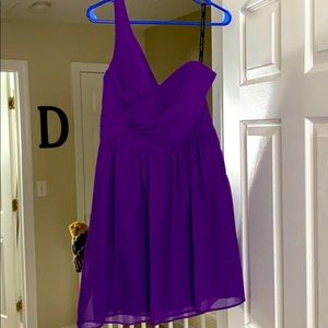 Purple One Shoulder Dress